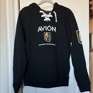 J. America Black Lace-Up Hoodie with Logo